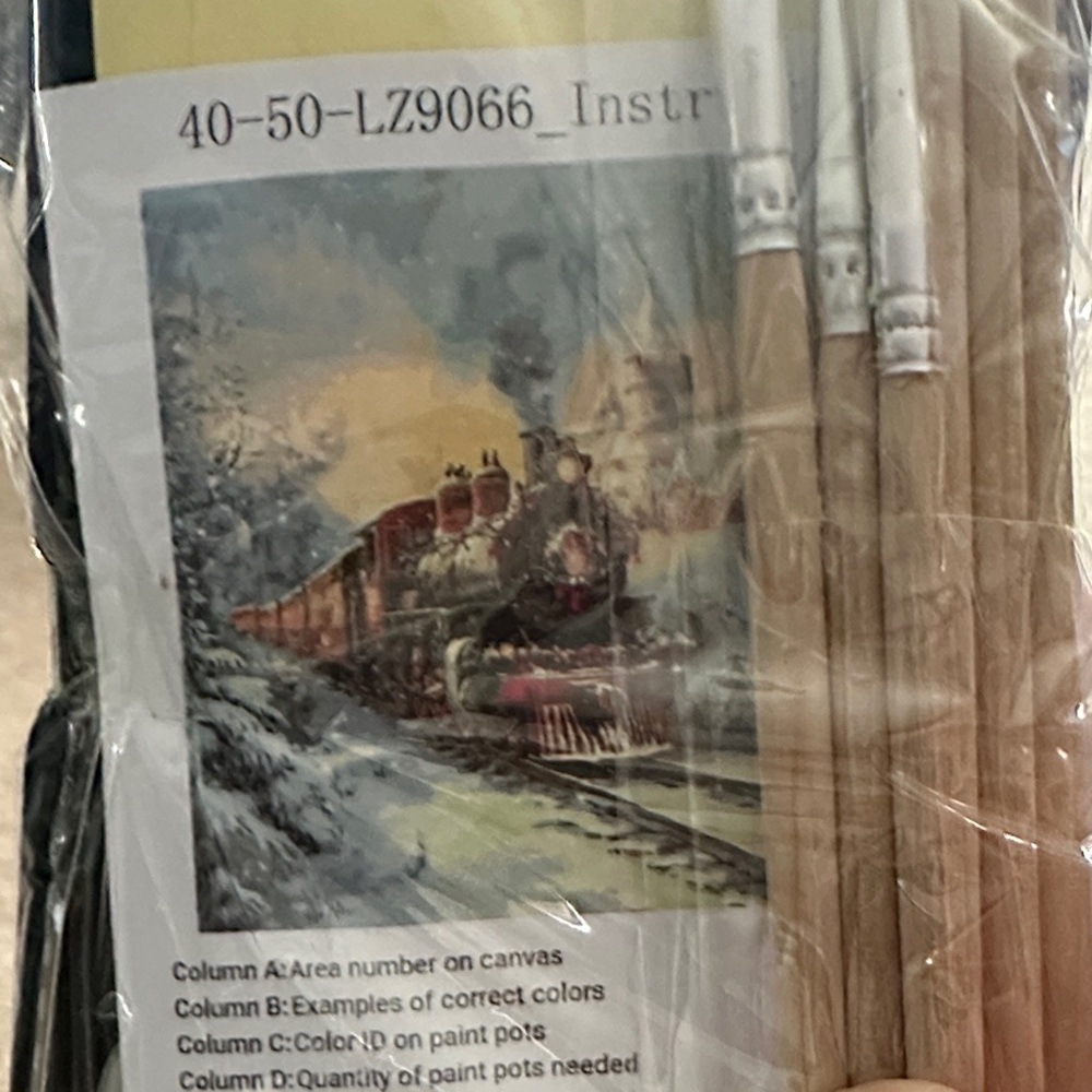 Train Paint by Numbers Kit